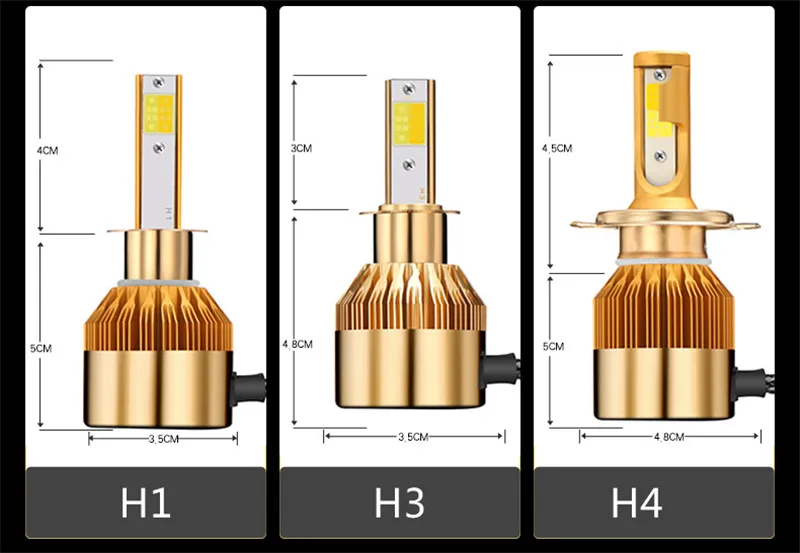 CROSSLEOPARD White Gold Color 12V 10000LM H4 H7 H1 H8 H9 H11 Led Car Headlight 3000K 6000K Dual Color Led Headlamp Auto Bulbs  (11)