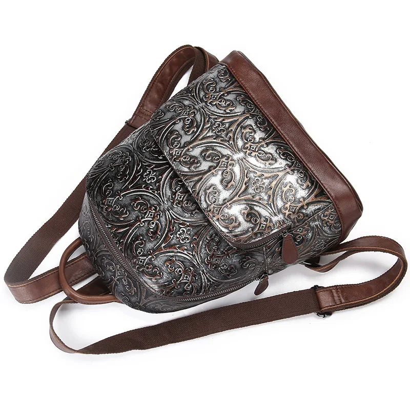 Модный женский рюкзак из натуральной воловьей кожи для книг высокого качества