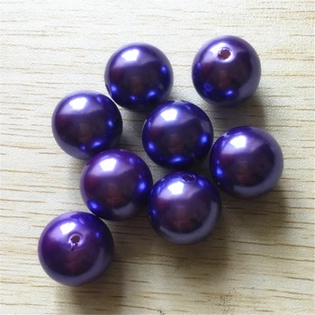 

20mm 110pcs/lot purple color Acrylic Pearl Beads Chunky Gumball Beads for Chunky Necklace Jewelry making#64