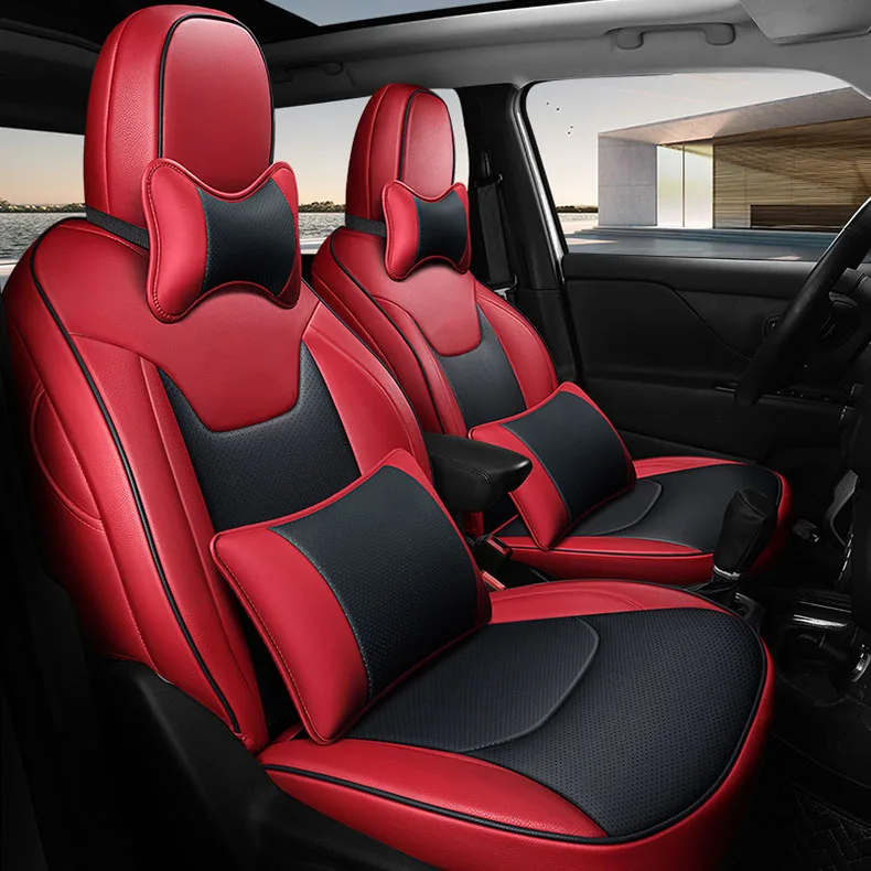 

Custom car Seat Covers leather for Jeep Grand Cherokee Commander Wrangler JK Renegade Cherokee Patriot Compass car accessories