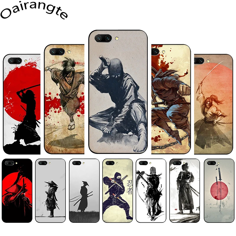 

Japan The samurai Ninja Soft Silicone Phone Case for Huawei Honor 6A 7A Pro 7C X 8C 8X 8 9 10 Lite view 20 9X Pro