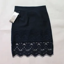 UWBACK New 2018 Spring Women Skirt Lace Stretch Office Stretch Black Pencil Skirts KB655