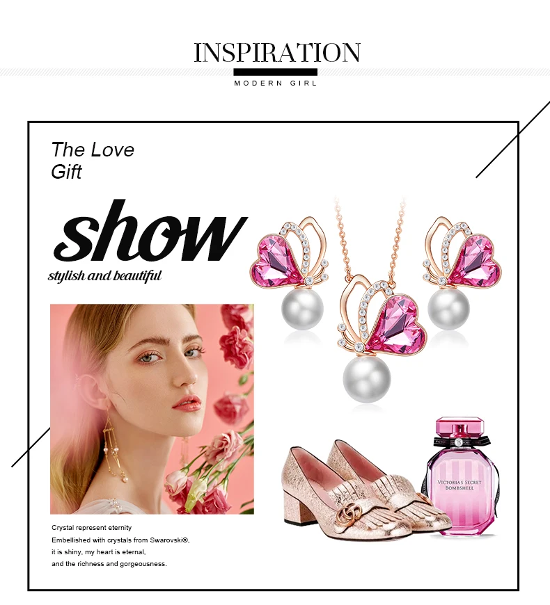 butterfly necklace earring set (2)