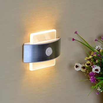 

Wireless wall lamp for bedroom Dining room Living room Kids room stairs led light Pathway Rechargeable Motion Sensor Night lamp