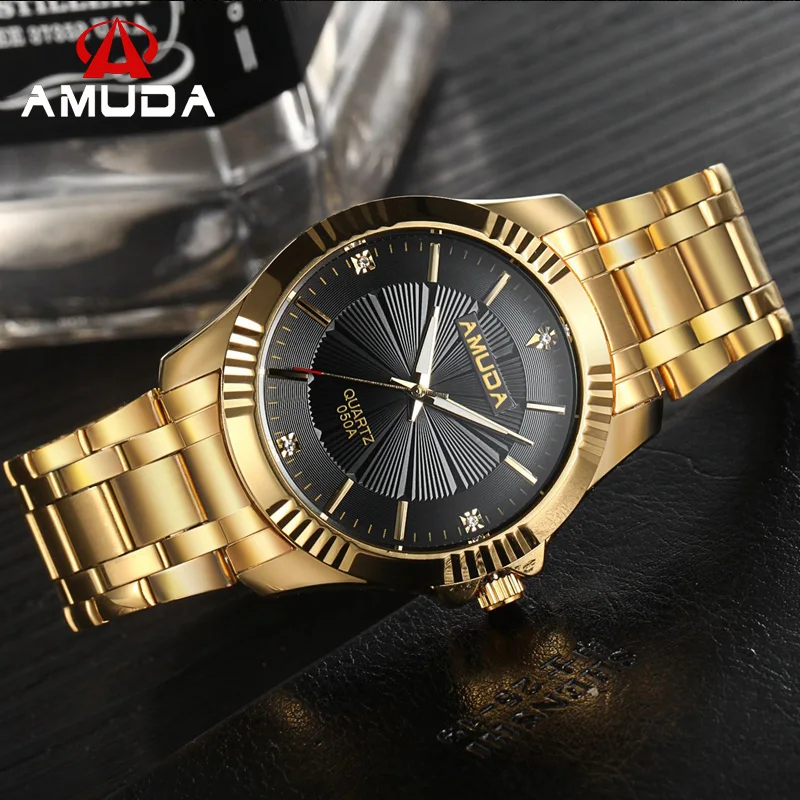 Prix pour Marque de mode De Luxe AMUDA Montres Hommes Complet Acier Or Montre D'affaires Décontractée Montre À Quartz Homme Horloge Relogio Masculino Prix pour Marque de mode De Luxe AMUDA Montres Hommes Complet Acier Or Montre D'affaires Décontractée Montre À Quartz Homme Horloge Relogio Masculino