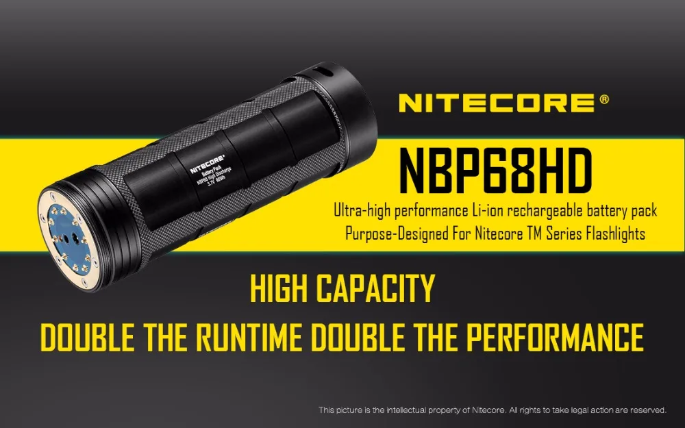 Baterias para Nitecore Batttery Pacote Nitecore Built-in 3400mah 18650 Tm39 Tm39lite Tm26 Tm36 Tm28 Nbp68hd 4*8 2 Cheap Acessórios portáteis de iluminação