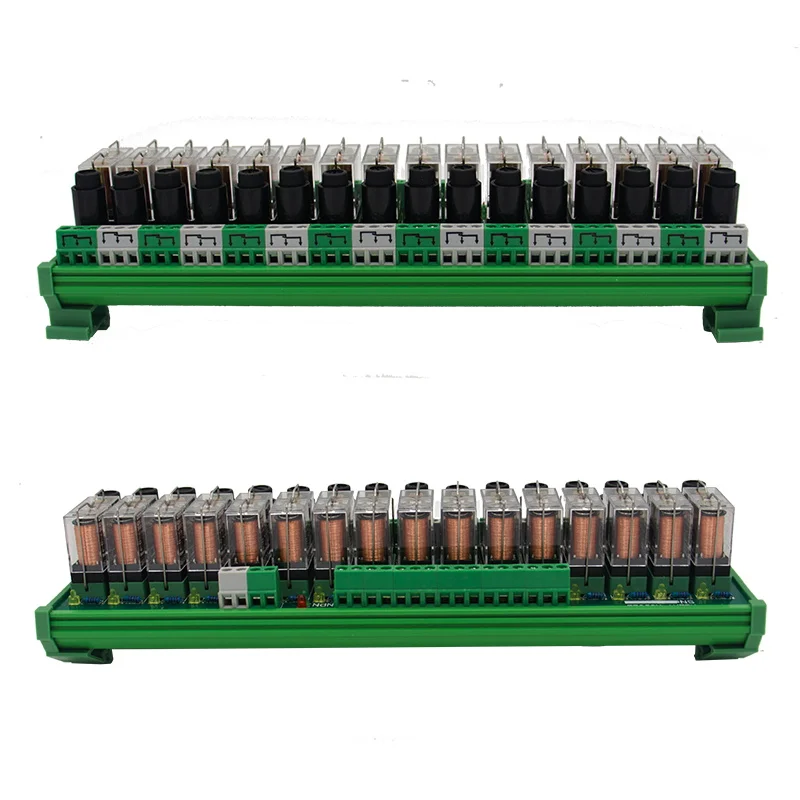 16 каналов 1 SPDT DIN Rail Mount OMRON G2R 12 В DC/AC с модулем реле интерфейса предохранителя|omron
