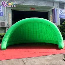 Индивидуальные Зеленый цвет надувной купол половины палатка с светодиодов 5x4.2x2.5 метров раздутие купол шатра игрушка палатки