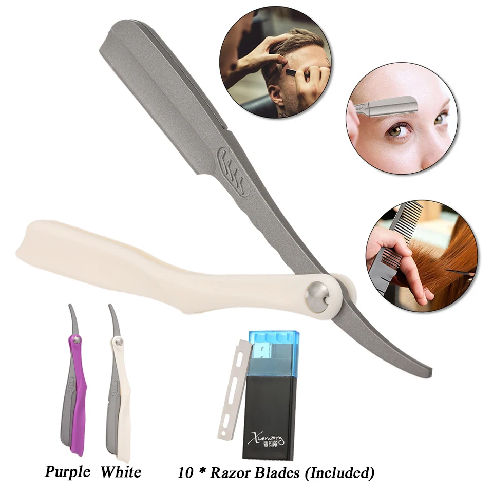 

Manual Straight Razor with Razor Blade Folding Machine for Shaving Barber Razor Eyebrow Beard Face Hair Remover Cutter Shaving