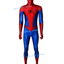 Новые Классические PS4 Человек-паук Косплэй костюм 3d принтом красный человек-паук выпускников Зентаи костюм для взрослые и дети могут изготовление под заказ