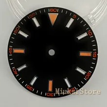 30,8 мм светящийся черный циферблат Аксессуар подходит для часов Mingzhu DG2813 механизм