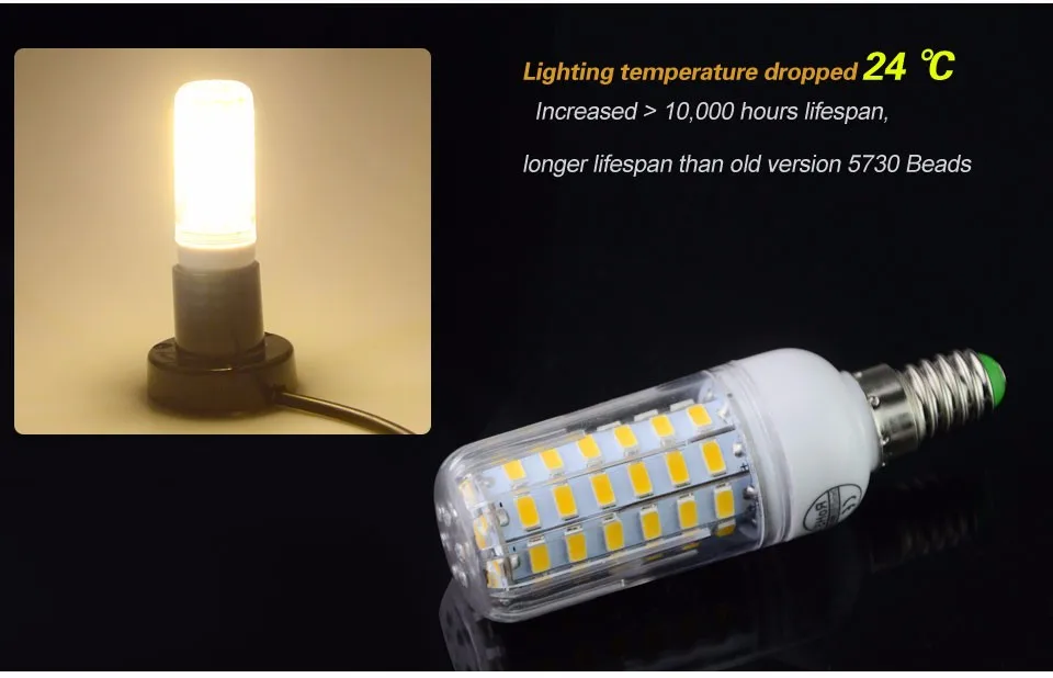 Высокая Мощность E14 5730SMD серия CFL10W-35 W Светодиодный прожектор 24-89Leds лампа больше яркости чем 2835/3014/5630/5050SMD1PCS