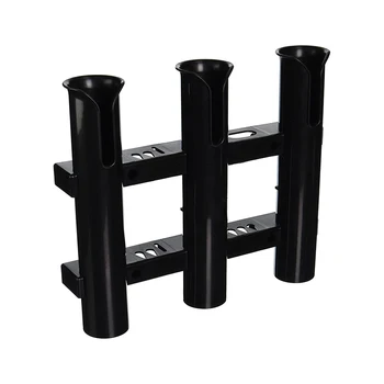 

1pcs Fishing Tool 3 Pole Rod Holder Outdoor Plastic Fishing Rod Holder Boat Yacht Tube Rack Mounting Bracket Black/White