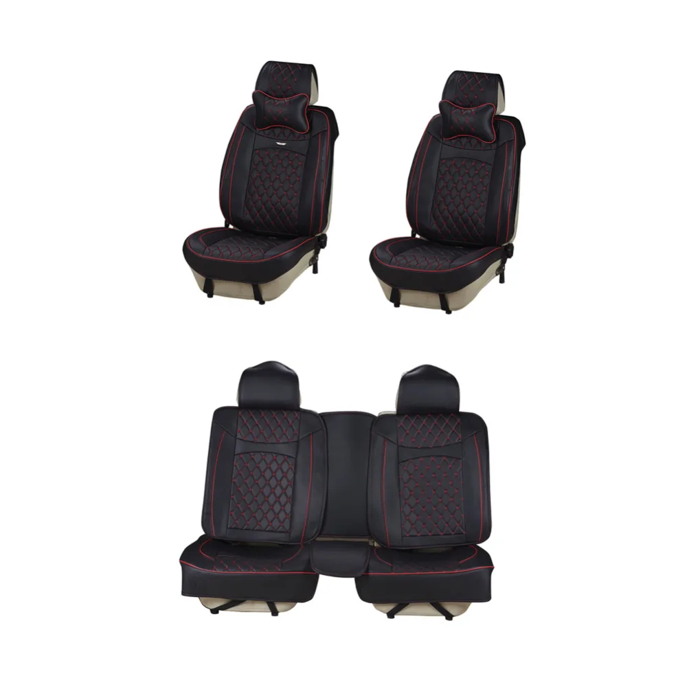 5 Seats Luxury PU Leather Car Seat Covers Universal Automobile Seat Protector