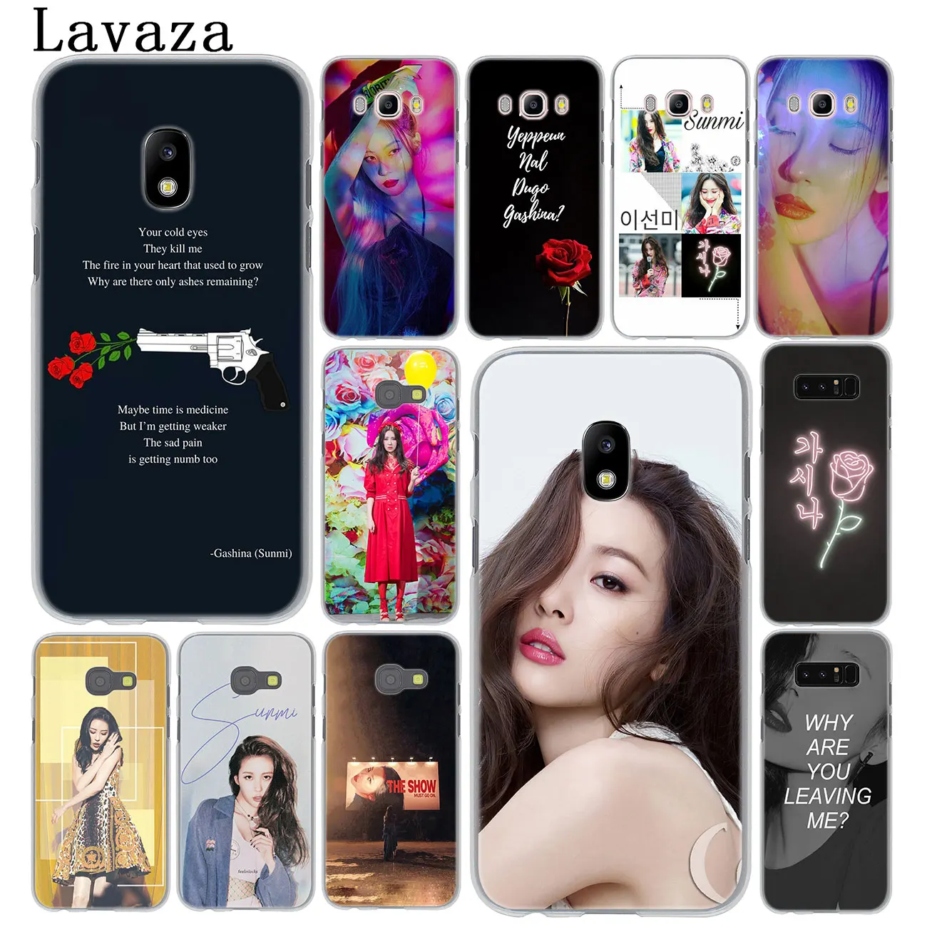 

Lavaza Lee Sun Mi Sunmi kpop Hard Phone Case for Samsung Galaxy J6 J5 J1 J2 J3 J7 2017 2016 2015 Prime J7 US EU Version Cover