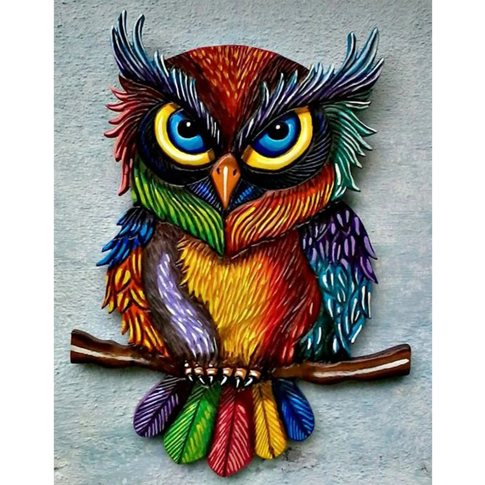 

LI LOYE Icon Diamond Embroidery owl DIY Diamond Painting Cross Stitch 5D Diamond Mosaic Rhinestones Decor DIY Paintings RT1119