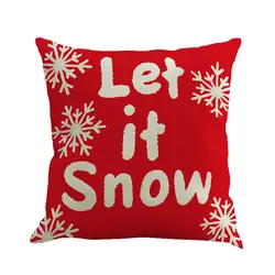 Подарок на Рождество Снежная хлопковая подушка для дивана чехол Chenill цепь наволочка с вышивкой для кровати стул спальни цепь