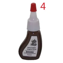 Коричневые цвета профессиональные татуировки перманентный макияж Пигмент 10 мл/бутылка косметические чернила для татуировки краски бровей губ 5 шт