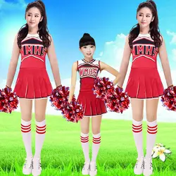 Болельщик костюм новый Черлидинг Костюм для взрослых и детей женские модели корейский костюм платье болельщик