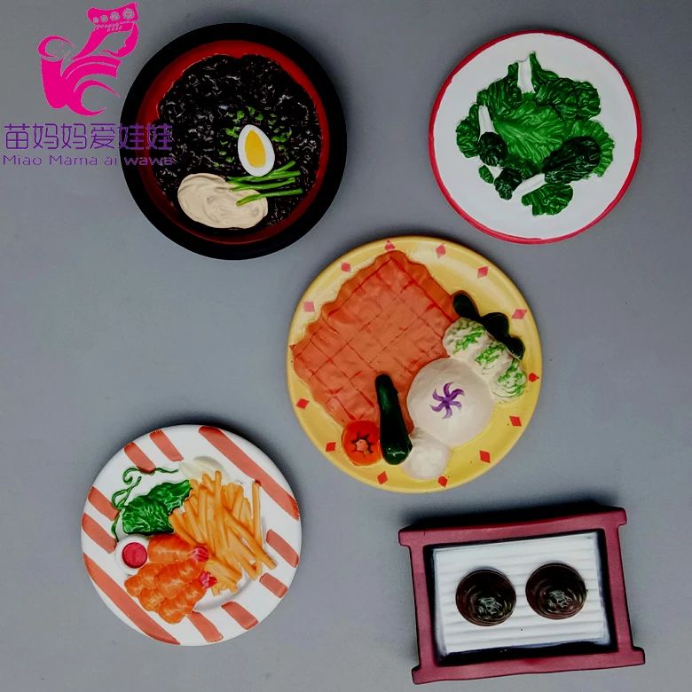 Mininature моделирование еды BJD куклы кухонные горшки и сковородки посуда очки столовые приборы для куклы Барби