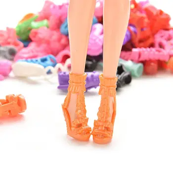 

TOYZHIJIA 15Pairs fashion Colorful Different Styles Girls Fashion Toy Assorted Shoes For Barbie Doll