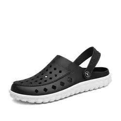 Открытый сандалии для девочек Летняя обувь Человек резиновые пляжные тапочки дышащая Sea River обувь для мужчин Нескользящие душ шлёпанцы zapatos