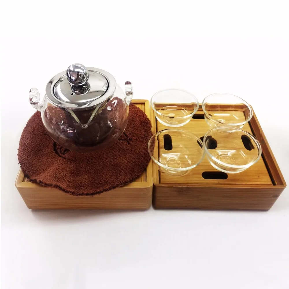 

Mini Portable Kungfu Tea Set 4 cups 1 Teapot 1 tea-tray with Teapoy Teaism Teapot Teacups