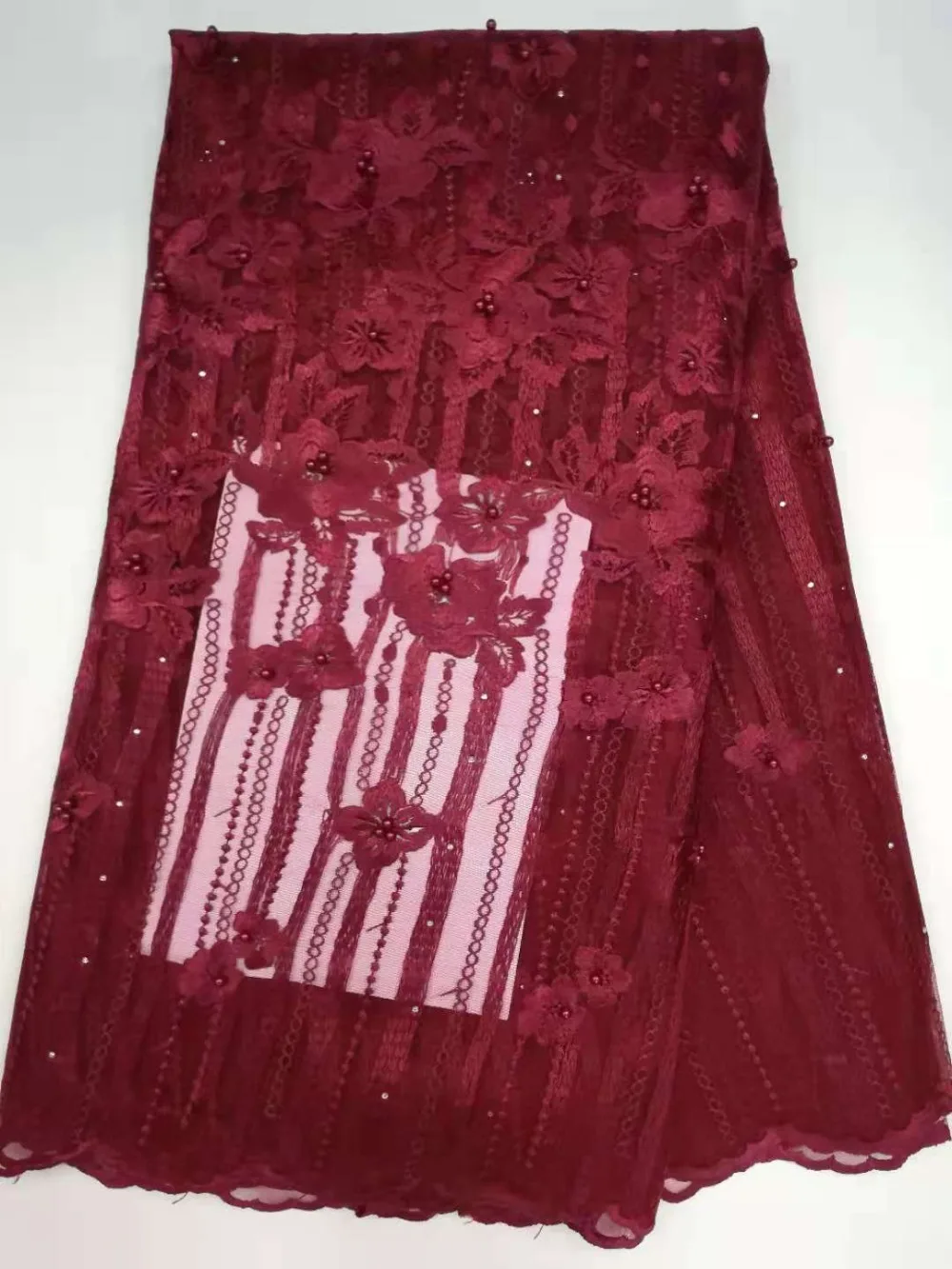 

New Fashion 2019 Bridal Grown Lace Bridal Fashion Material Nigerian Clothes Aso ebi Lady Petty Lace Material BL312