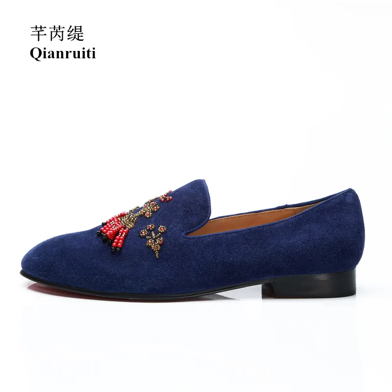 

Leisure Footwear Men shoe Slip-on Loafers Beading String Shoes Rhinestone Prom Weddings Shoes Casual Shoes for Men
