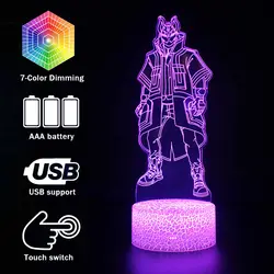 Magiclux Новинка освещение 3D Иллюзия светодиодные лампы две недели Kitsune ночные огни для детей Спальня украшения творческий подарок лампы
