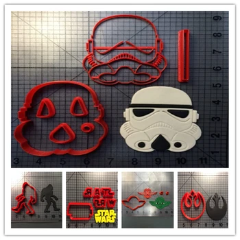 

Movie Cookie Cutter TV Characters Logo Rebel Stormtrooper Yeti Yoda star Cookie Cutter Set Cake Decorating Tools Fondant Cupcake