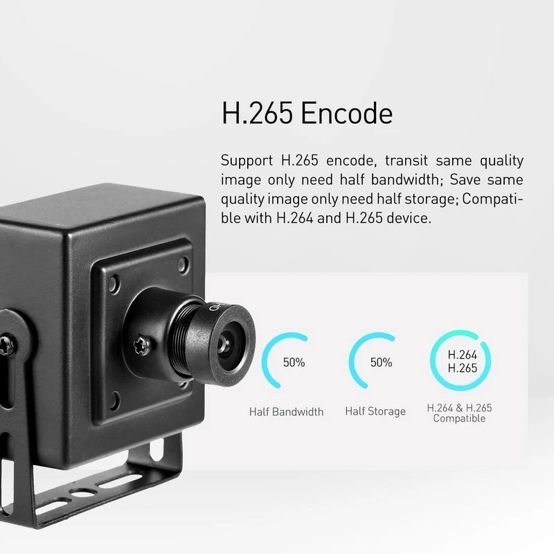 H.265 Мини HD 1080P IP камера 2.0MP безопасности металлическая внутренняя ONVIF P2P CCTV Черная