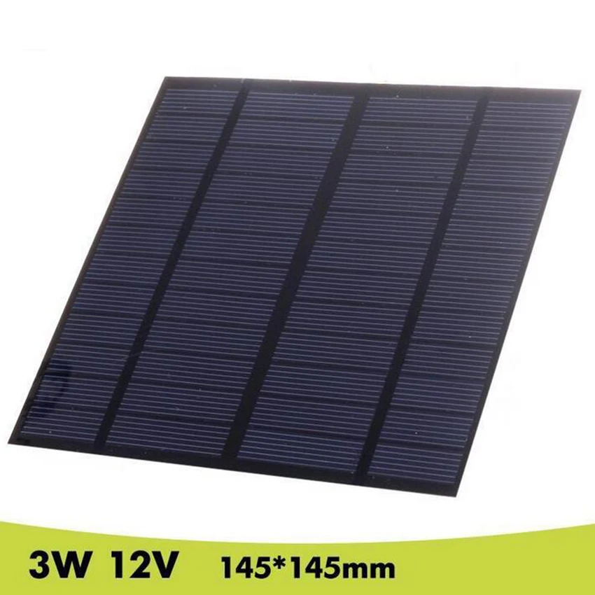 Zerosky 3W 12V Панели солнечные гибкие элементы DIY поликристаллический кремний и