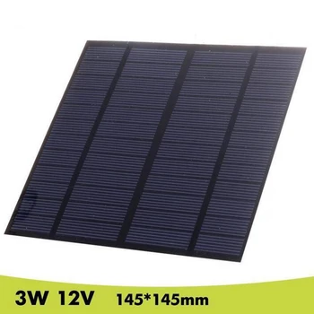 

Zerosky 3W 12V Solar Panel Flexible Solar Cells DIY Polysilicon Plate 145x145mm Painel Solars Charger