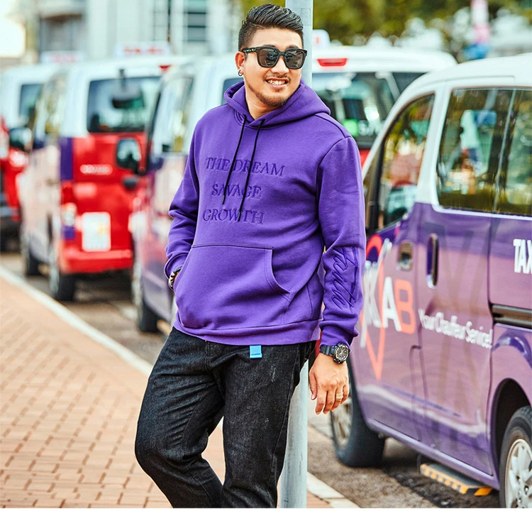 91 Shark Print Hooded Casual Loose Men's Fashion Long Sleeve Sweater Fat Guy New Fattening Increase Casual Autumn And Winter