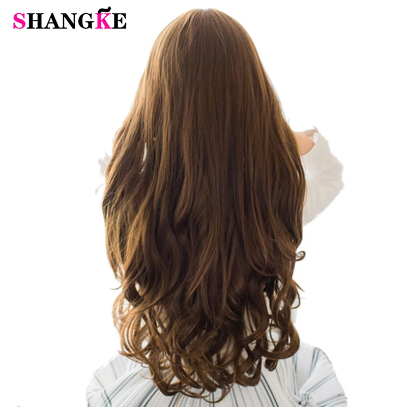 SHANGKE 28 дюймов длинные волнистые волосы на 5 клипсах для наращивания термостойкие синтетические накладные шиньоны натуральные накладные волосы для женщин