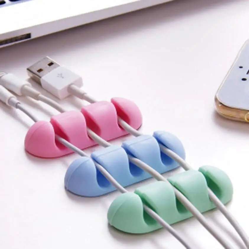 

2018 New 2 Pcs Headphone Headset Wire Wrap Cord Winder Organizer Cable Collector Silica july31