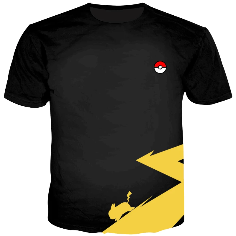 

Cloudstyle 2019 Summer New Design Anime Pikachu T-Shirt Men Pokemon Pikachu 3D Printed Short Sleeves Tshirt Men Streetwear 5XL