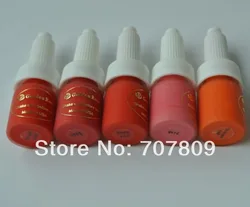 Free shipping 5 Lips Color  Golden Rose Permanent Makeup Ink  For Eyebrows Lips Tattoo  Golden Rose Colors