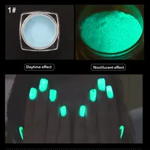 Светящиеся модели для дизайна ногтей светящиеся украшения для ногтей яркий лак для ногтей порошок светится в темноте пыль светящийся пигмент