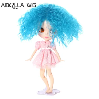 

Big Eye Blyth doll wigs high temperature fiber Sky Blue hair suitable for Blyth doll accessories doll wigs 25cm 9-10inch