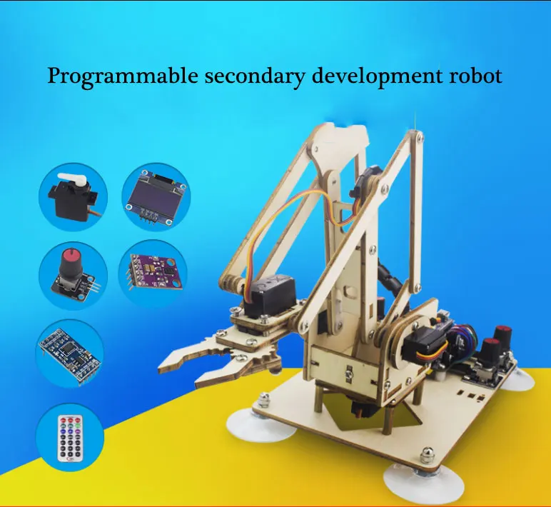 DIY вторичная разработка Роботизированная рука, совместимая с программированием окружающей среды, набор роботов, детские развивающие игрушки