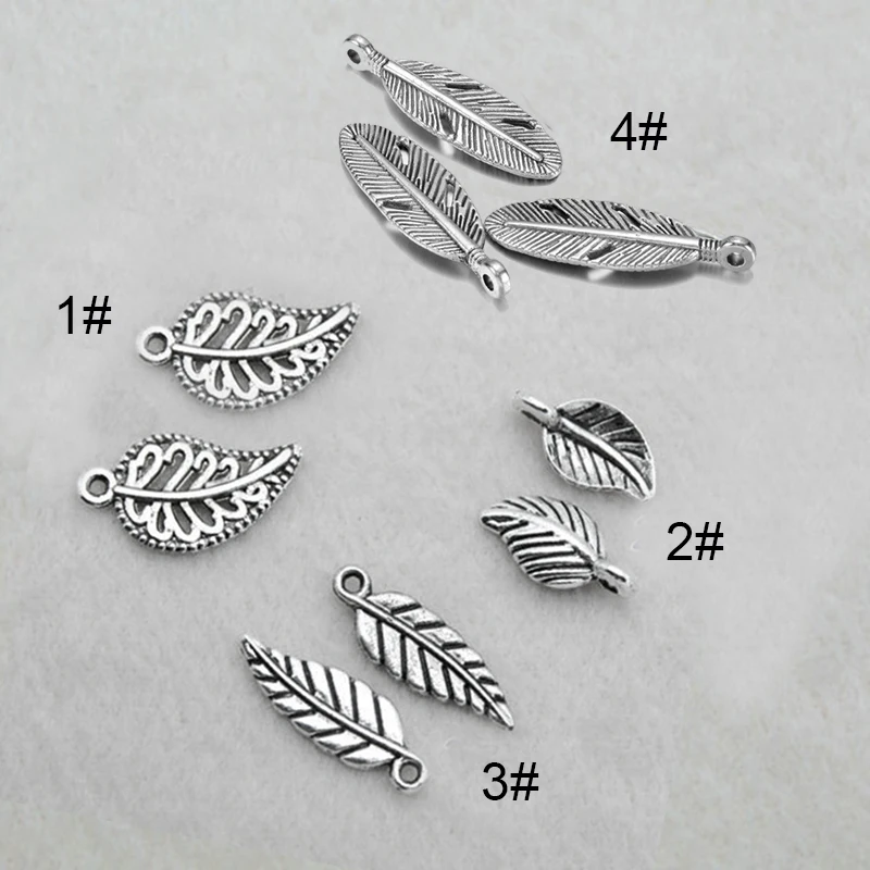 

20 pcs/lot Long Leaf Charms Beads DIY Pendant Necklace Bracelet Findings Jewelry Accessories DIY/Jewelry Findings
