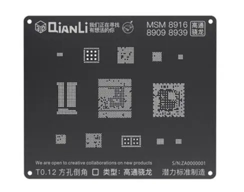 Qianli iBlack 3D набор трафаретов для пайки BGA для Android устройство, док-станция Qualcomm Встраиваемая мультимедийная карта памяти DDR MTK 6582 MSM8916 8917 8909 8939 8953 8940 Kirin 665 659 - Цвет: MSM 8916 8909 8939