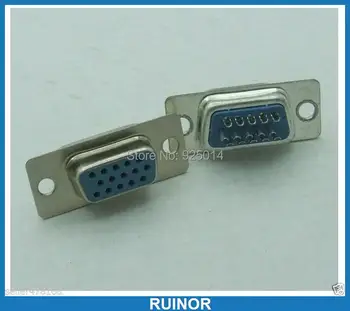 

10 PCS 3 Row 15 Pin D-SUB Chassis Solder Socket Female Serial Port VGA Connector