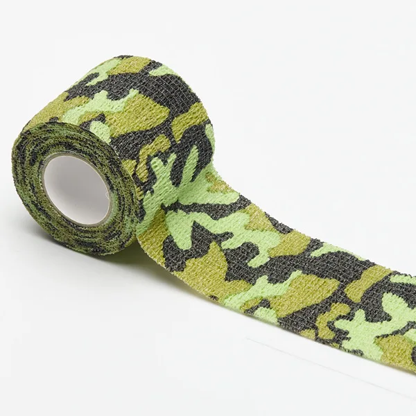

Hot Sale Emergency Kits Outdoor Nonwovens Self-adhesive Bandage Jungle Camouflage Tape Elastic Tape Outdoor Military Supplies