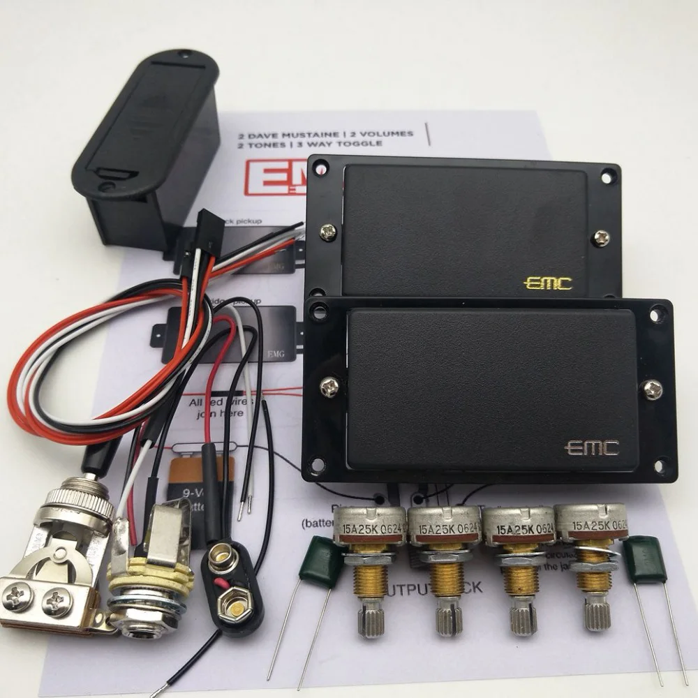 

EMG Pickups Active pickups Electric Guitar Humbucker Pickups With 25K Potentiometer Accessories + Installation drawings