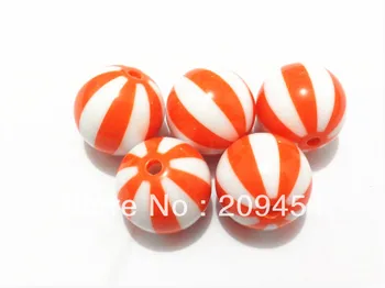 

(Choose Size First) 12mm/16mm/20mm Orange Acrylic Watermelon Beads