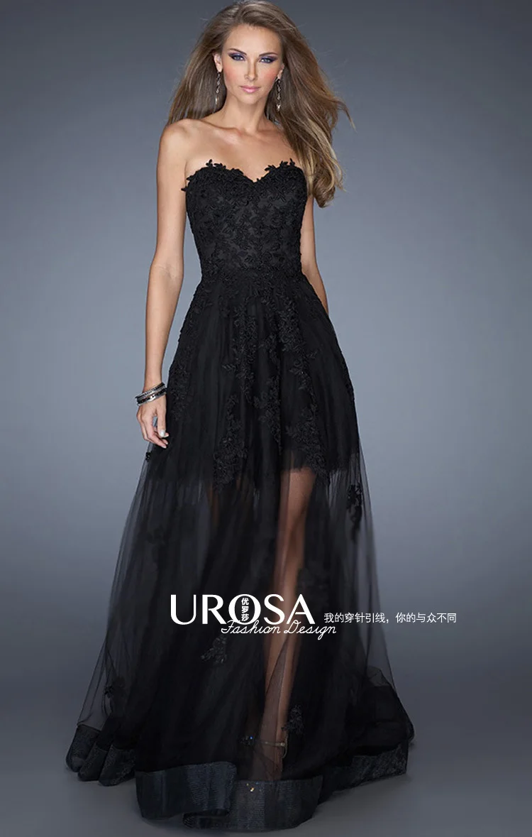 

free shipping new design summer dress appliques evening gown vestido de renda longo 2014 sexy sweetheart long party Dresses
