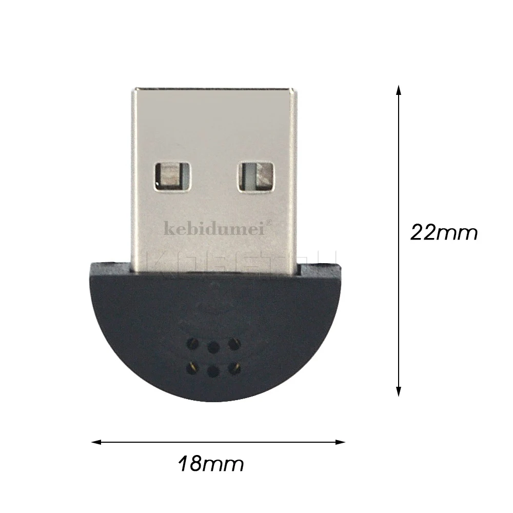 Kebidumei Mini USB 2,0 микрофон аудио адаптер прямое подключение USB драйвер для MSN ноутбук онлайн многоканальный рекордер